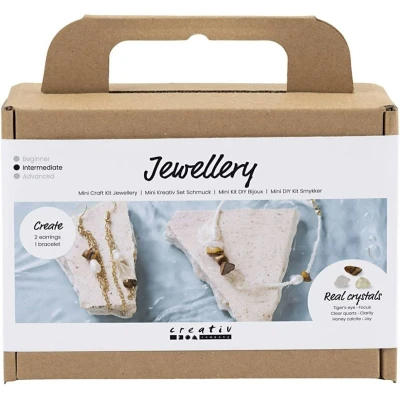 Afbeelding van Creativ Company Mini Hobbyset Sieraden Kristal Ketting en Oorbellen