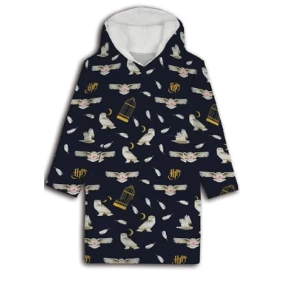 Afbeelding van Harry Potter Poncho/geruite trui voor volwassenen, zwart, één maat, zwart.