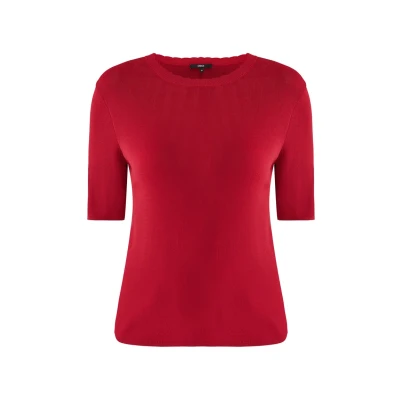 Afbeelding van Mexx Gerbera Ajour Top Berry Red Vrouwen Rood Maat L