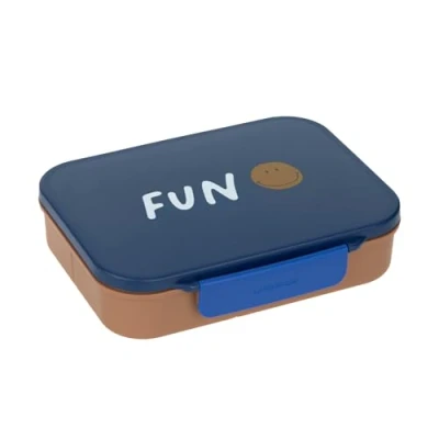 Image de LÄSSIG Boîte à déjeuner pour enfant Sans BPA Avec séparation amovible Motif Little Gang Smile Bleu marine