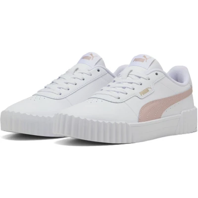 Afbeelding van PUMA Carina 3.0 Dames Sneakers White Rose Quartz Gold