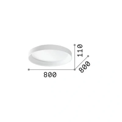 Afbeelding van Ideal Lux plafondlamp Ziggy, zwart, Ø 80 cm, metaal