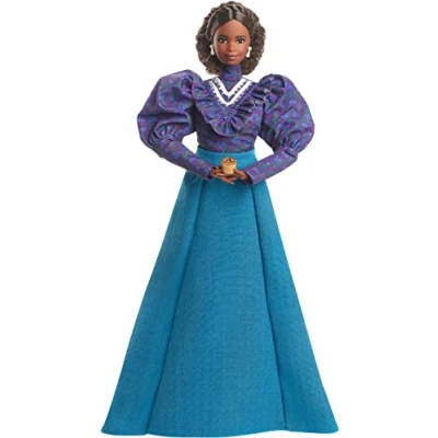 Afbeelding van Barbie Madam C.J. Walker Inspirerende damespop met accessoires en poppenstandaard, cadeau voor verzamelaars kinderen vanaf 6 jaar