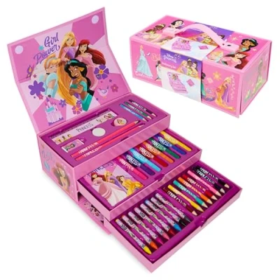 Afbeelding van Disney Princess Tekenset voor kinderen, 30 stuks schilderkoffer cadeau meisjes