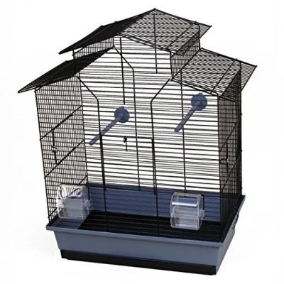Afbeelding van Duvo+ Vogelkooi Iza 2 Zwart 51 x 30 60,5cm