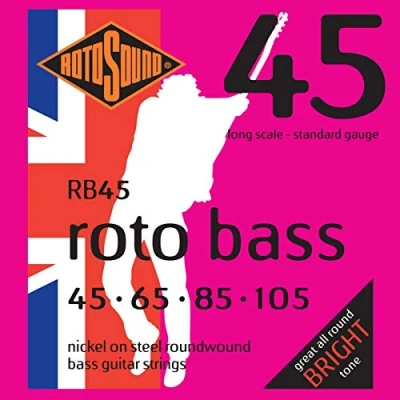 Afbeelding van Rotosound bas snaren RB45 4er 45 105 roto bas, nikkel on Steel Snarenset voor 4 string basgitaar