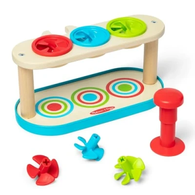 Afbeelding van Melissa &amp; Doug Toekennings en druktol voor de ontwikkeling van vaardigheden meisjes jongens vanaf 2 jaar, FSC gecertificeerd, gecertificeerd