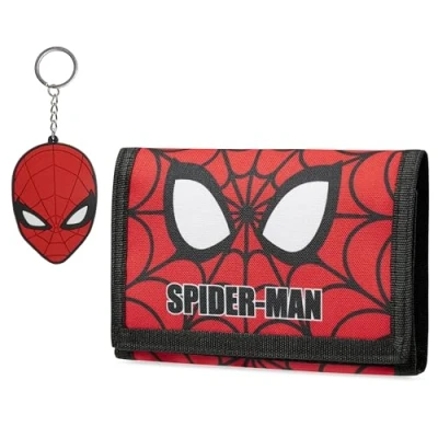 Afbeelding van Marvel Kinderportemonnee geschenkdoos voor kinderen en sleutelhanger cadeau idee Spiderman Avengers, Rood Spiderman, Modern