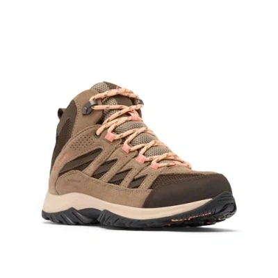 Afbeelding van Columbia Crestwood Trekking en wandelschoenen voor dames, waterdicht, middelhoog, Cordovan / Mud