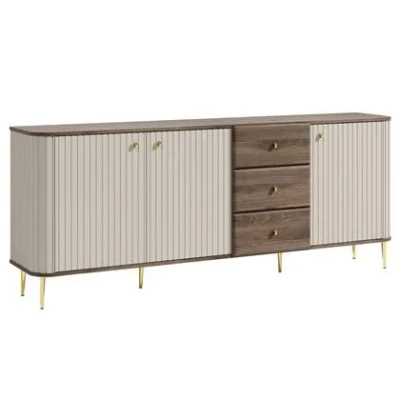 Afbeelding van Meubella Dressoir Concorde Beige 200 cm