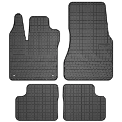 Afbeelding van M MOTOS Rubberen vloermatten voor Renault Twingo III sinds 2014 Verbeter je reiscomfort met de zwarte antislip mat auto&#039;s. Auto alle weersomstandigheden, bescherming tegen vuil
