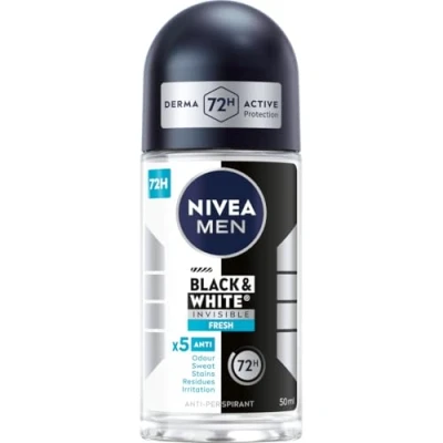 Afbeelding van NIVEA, Deodorants, Menack&amp;White Invisible Fresh Antitranspirant W (Rol op, 50 ml)
