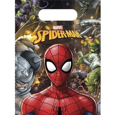Image de Sacs à main Spiderman papier Crime Fighter 22x13x cm 4 pièces