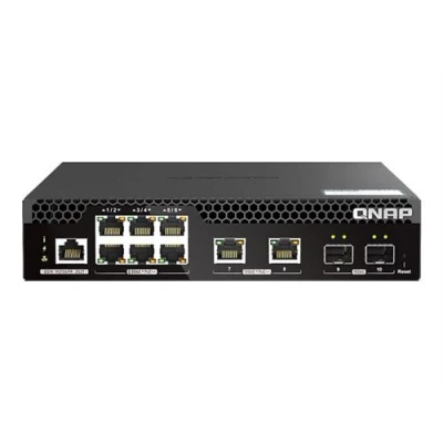 Image de QNAP Commutateur demi largeur Géré 10 x 2.5GBase T + 2 Gigabit SFP+ 6 Ethernet PoE++ (310 W)