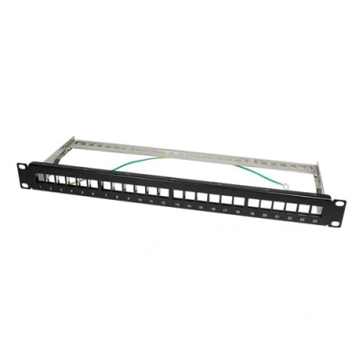 Image de LogiLink Panneau de brassage Keystone 19&#039;, blindé, noir