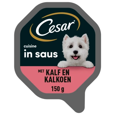 Afbeelding van Cesar Alu Cuisine 150 g Hondenvoer Kalf&amp;Kalkoen