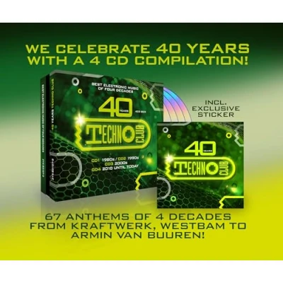 Afbeelding van V/A 40 Years Techno Club (CD)