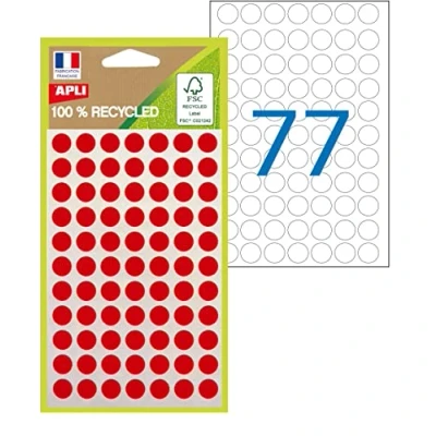 Afbeelding van APLI 101779 100% gerecyclede gekleurde tabletten 462 Diameter: 8 mm Kleur: Rood.
