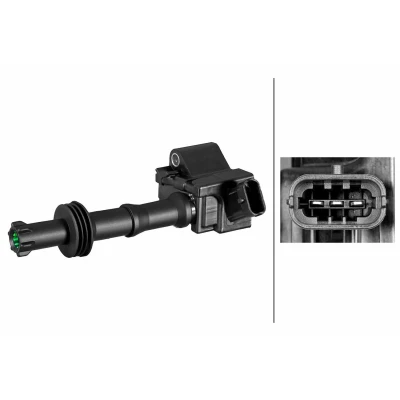 Afbeelding van HELLA 5DA 358 290 651 bobine 3 polig Bougieschacht PEUGEOT: 208 I Hatchback, 308 II 3008 Off Road, OPEL: Grandland X, Mokka