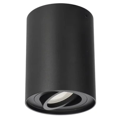 Afbeelding van EDO SKAND 1 WHITE GU10 enkele opbouwspot plafondlamp rond zwart, plafondverlichting 230V, aluminium binnenverlichting, plafondlamp, opbouw downlight EDO777100