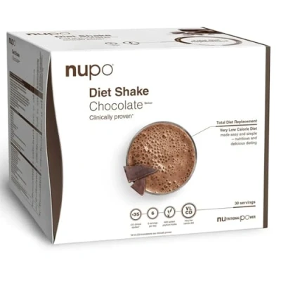 Afbeelding van Nupo Dieet Shake Chocolate Premium Diet voor gewichtsverlies, complete maaltijdvervanger 30 porties, glutenvrij, GMO vrij
