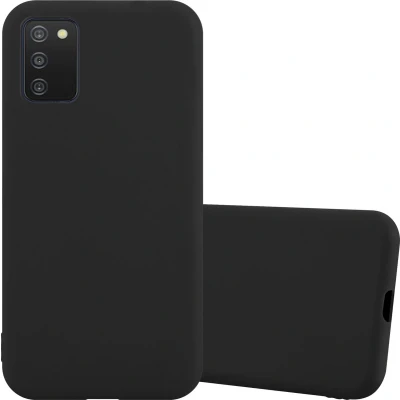 Afbeelding van Cadorabo Hoesje geschikt voor Samsung Galaxy A03s in CANDY ZWART Beschermhoes gemaakt van flexibel TPU silicone Case Cover