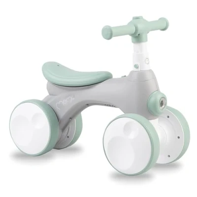 Afbeelding van MoMi Tobis Loopfiets Mini Bike Balance met Toeter, Licht &amp; Bellenblaas geschikt vanaf 2 jaar Grijs