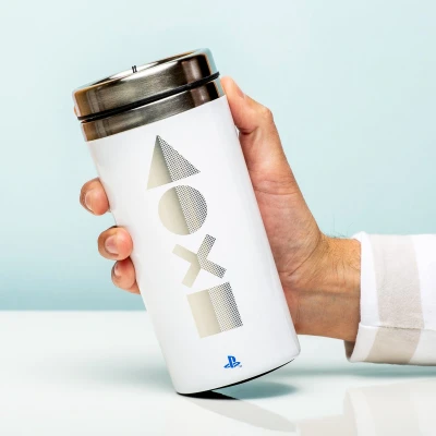Afbeelding van Paladone PlayStation 5 RVS Reisbeker met draai deksel 450 ml