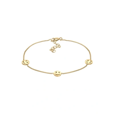 Afbeelding van Elli Emoji Classic Armband goldcoloured, Dames, Maat: 16, Gold coloured