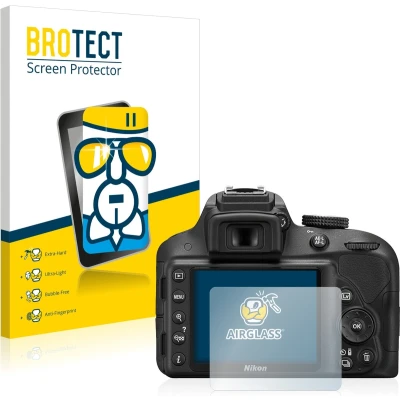 Afbeelding van BROTECT Screenprotector voor Nikon D3300 Folie Beschermfolie Beschermglas transparant