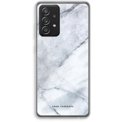 Afbeelding van hoesje geschikt voor Samsung Galaxy A52 Witte marmer Soft Cover Telefoonhoesje Bescherming aan alle Kanten en Schermrand
