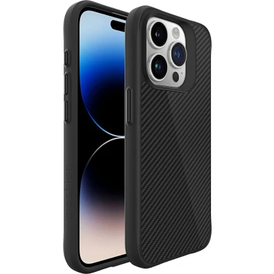 Afbeelding van iMoshion Hoesje Geschikt voor iPhone 15 Pro Shockproof Rugged Hybrid Carbon Case Zwart