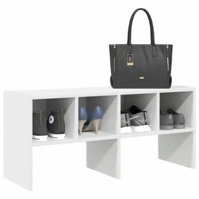 Image de vidaXL Étagère à chaussures empilable blanc 89,5x30x40 cm858839