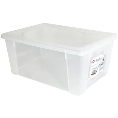 Afbeelding van Stefanplast Visualbox multifunctionele box met druksluiting, transparant, XL, 39 x 29 17 cm