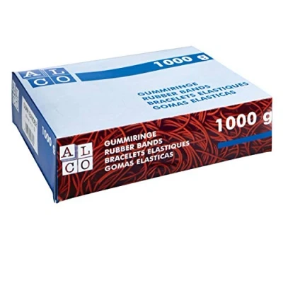 Afbeelding van Alco 763 elastiekjes, 200 x 6 mm, 1 kg, rood