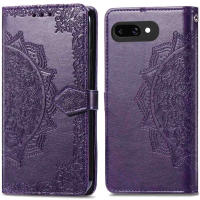 Afbeelding van imoshion Hoesje Geschikt voor Google Pixel 9a Mandala Bookcase Paars