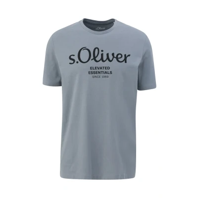 Afbeelding van s.Oliver Kurzarm Tshirt print, Heren, Maat: Small, Schiefergrau