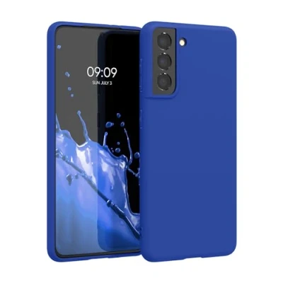 Afbeelding van kwmobile telefoonhoesje geschikt voor Samsung Galaxy S21 Hoesje smartphone Back cover in Baltisch blauw