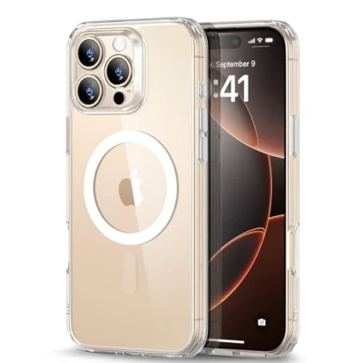 Afbeelding van ESR Classic Pro HaloLock Hoesje + Tempered Glass Geschikt voor Apple iPhone 16 Max Back Cover Compatibel met MagSafe Screen Protector Camera Bescherming Transparant