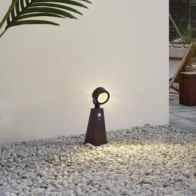 Afbeelding van Lindby Solar buitenverlichting 1licht Gegoten aluminium, glas H: 26 cm zwart Inclusief lichtbron