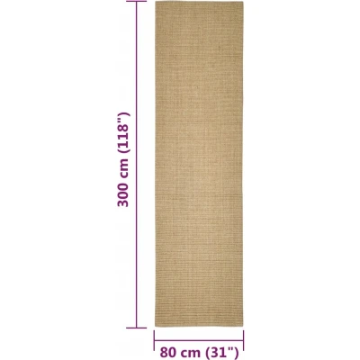 Afbeelding van vidaXL Sisalmat voor krabpaal 80x300 cm