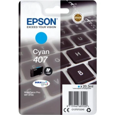 Afbeelding van Epson 407 (C13T07U240) Inktcartridge Cyaan