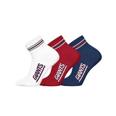 Afbeelding van NFL NY GIANTS Quarter Socks 3 pack Blauw/Wit/Rood Maat 39/42