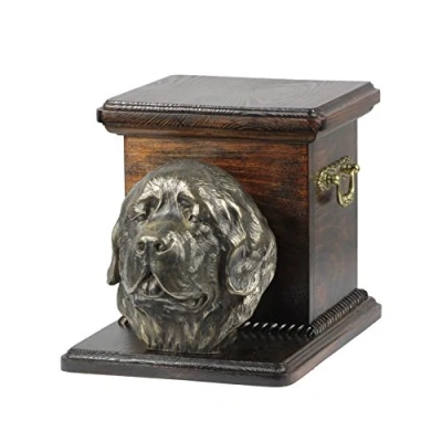 Afbeelding van Elegante urn hond voor Newfoundland met hondenbuste asbewaring