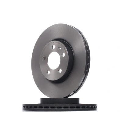 Afbeelding van BREMBO 09.D571.11 Remschijf 276 24 5 interne ventilatie Gecoat High carbon Met schroeven SKODA: Kamiq, SEAT: IBIZA 5, AUDI: A1 Sportback