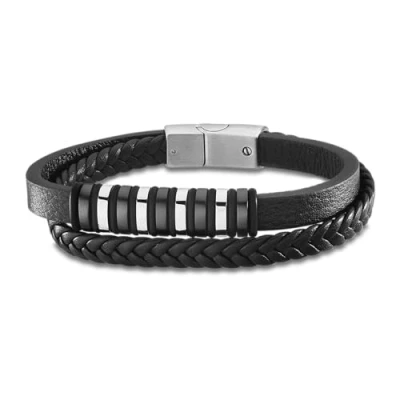 Afbeelding van Lotus Style LS2102 2/1 Urban Man stalen herenarmband, No aplica, Zilver, Blauwe zirkonia, zirkonia