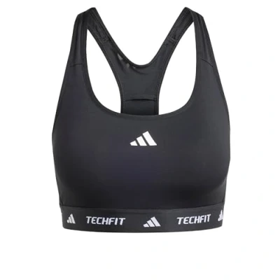 Afbeelding van adidas Performance Powerreact Techfit Sportbh met medium support, Dames, Maat: LxA B, Black
