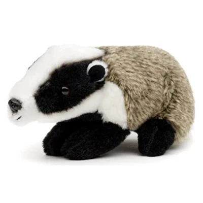 Afbeelding van Uni Toys Staande das 17 cm (lengte) pluche bosdier pluche, knuffeldier