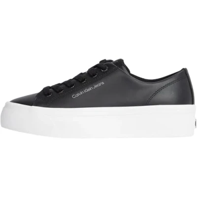 Afbeelding van Calvin Klein Jeans Flatform Sneakers laag, Dames, Maat: 40, Black/bright white Schoenen