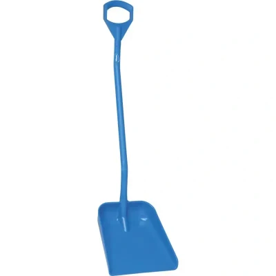 Afbeelding van Vikan Schoppen Ergonomische Schop Met Lange Steel En Groot Blad Van Polypropyleen Hoogte 1310mm 380x340x90mm Blauw